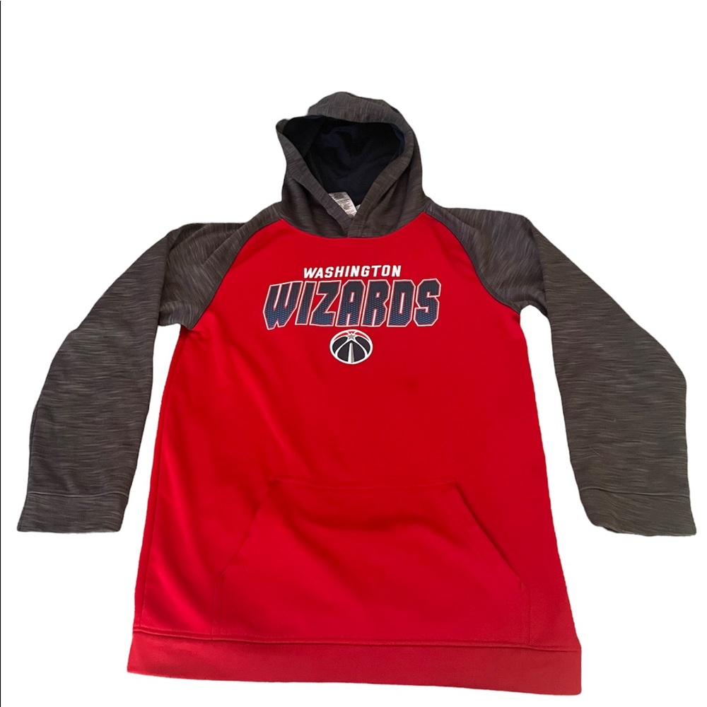 NBA Wizards Hoodie, Kids Size Extra Large, Red and Grey